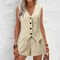 2024 Summer Women's Elegant Solid Waistcoat Shorts Set, Sleeveless Vest Top, High Waist Slim Shorts, Office Casual