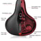 UltraComfort Wide Bike Saddle With Shock Absorbing Reflective Design Hollow Breathable Seat For Ra 4