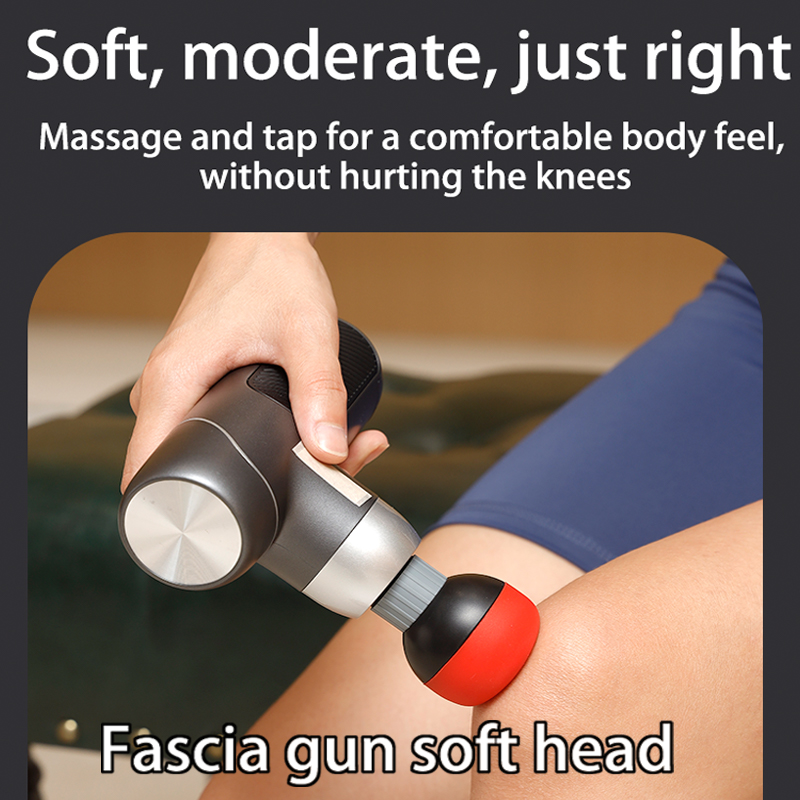 Deep Tissue Muscle Relaxation with Universal Silicone Soft Head, Caliber-Compatible Fascia Gun Massage Head Accessory