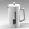 1000ML French Press Coffee Maker with Milk Frother, High Borosilicate Glass Brewer for Barista-Grade Coffee, Tea at Home