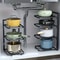 Adjustable Pot Rack Organizer 5Tier Kitchen Stainless Steel Pot Storage Rack MultiLayer Household P 1