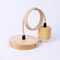 Natural Wooden Ceiling Lamp Base, E27 Single-Head Screw Socket Hanging Lamp Holder for Vintage Modern Lampshades