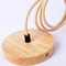 Natural Wooden Ceiling Lamp Base, E27 Single-Head Screw Socket Hanging Lamp Holder for Vintage Modern Lampshades