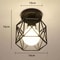 Retro Industrial Chandelier, Black, Gold Wrought Iron LED Ceiling Lamp with E27 Socket for Living Room Modern Decor