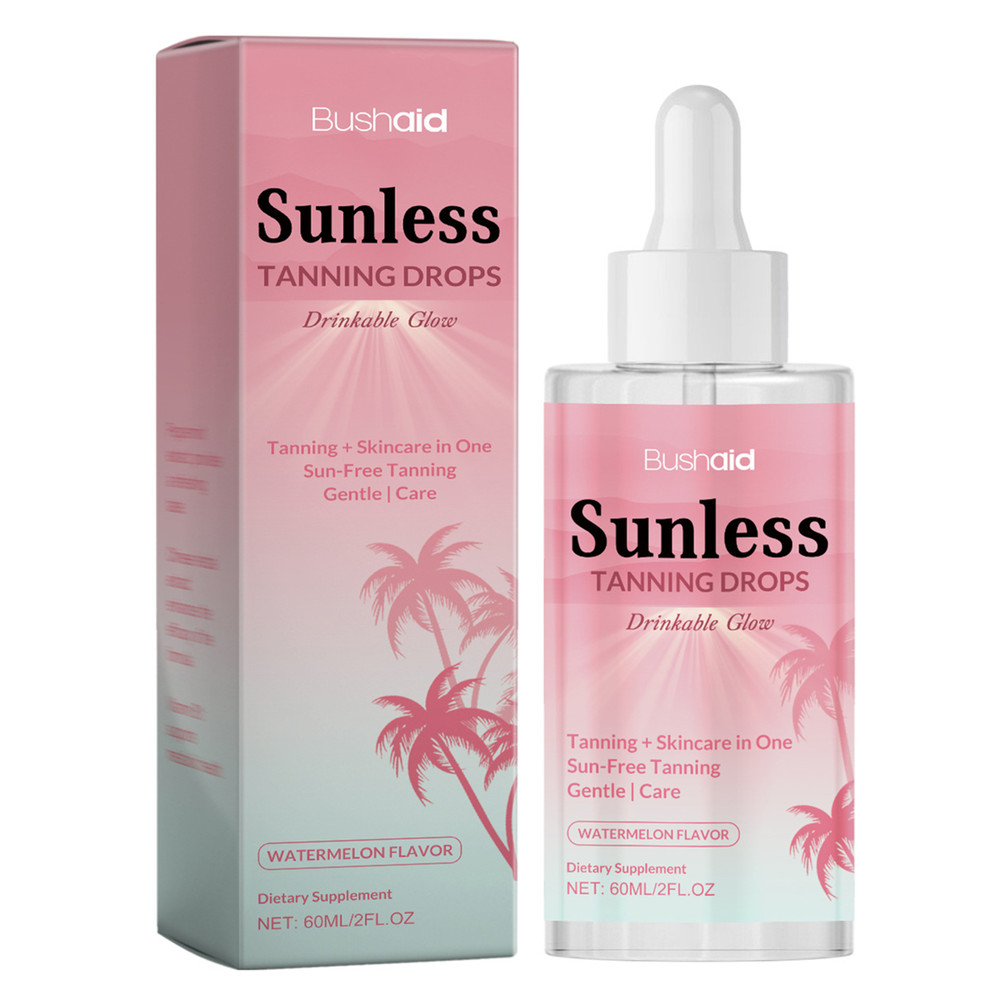 Moisturizing Bronzer Sunless Tanning Drops to Drink, Natural Tanner for Sun-Kissed Glow Face Body Outdoor Sunscreen Care