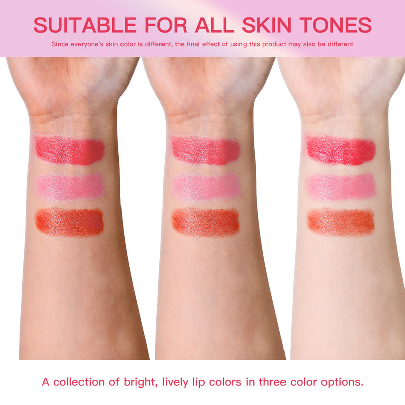 HOT Glass Tinted Lip Balm Light Cherry Red Red Orange Glow Moisturizing Vegetarian Lip Balm With Br 4