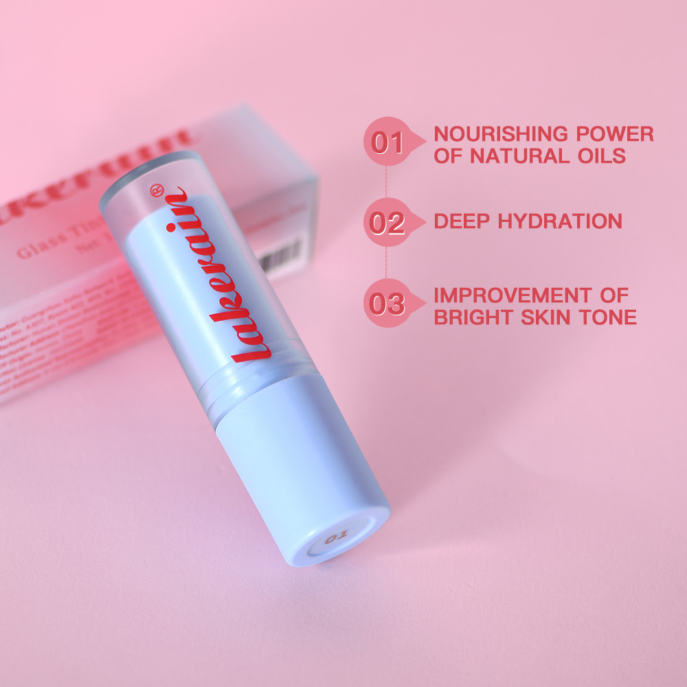 HOT Glass Tinted Lip Balm Light Cherry Red Red Orange Glow Moisturizing Vegetarian Lip Balm With Br 5