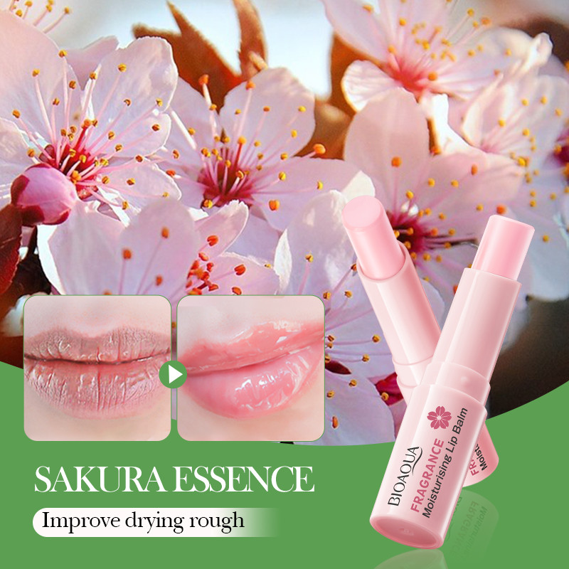 Long-lasting Moisturizing Lipstick, Sakura Fragrance Moisturizing Lip Balm, Temperature Change Color Makeup Tint