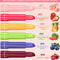 6Color Waterproof Fruit Color Tinted Shine Changing Lip Balm, Moisturizing Nourishing Glow Play Lipstick Colour Care