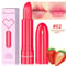 6Color Waterproof Fruit Color Tinted Shine Changing Lip Balm, Moisturizing Nourishing Glow Play Lipstick Colour Care