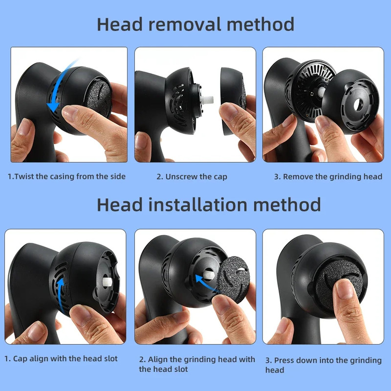 Electric Pedicure Tools Foot Care File, Feet Callus Remover Foot Files Machine for Heels Hard Dead Skin and Cracked Feet