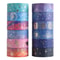 12pcs Starry Night Washi Tape Set, Galaxy Constellation Moon Star, Decorative Adhesive Masking Tapes Stickers