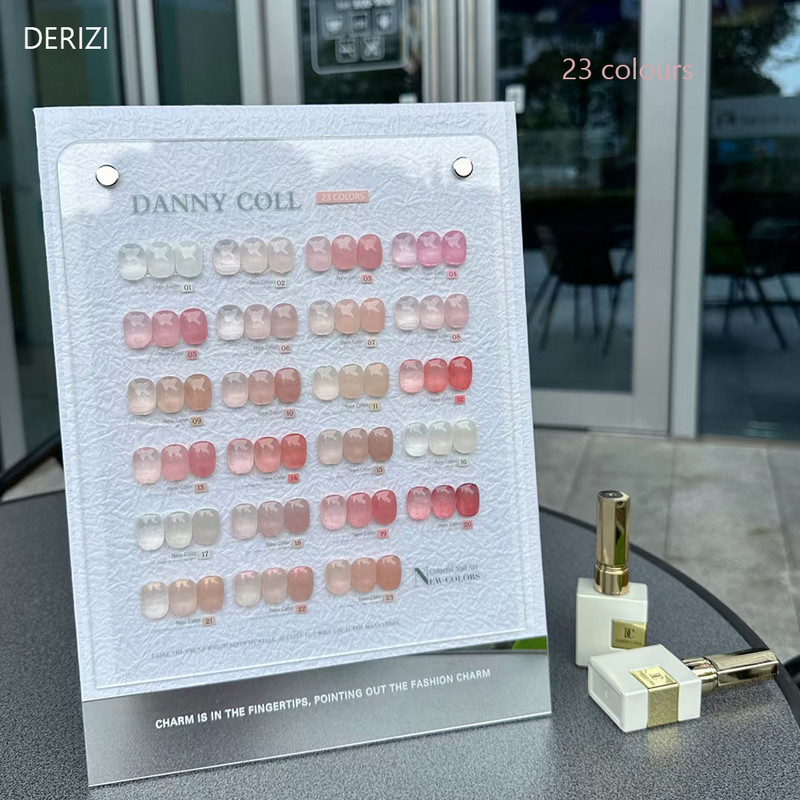 High Quality Nail Gel Polish Kit Hot Sale, Nude Natural Pink Jelly Pink Semi-transparent Self Leveling 15ml