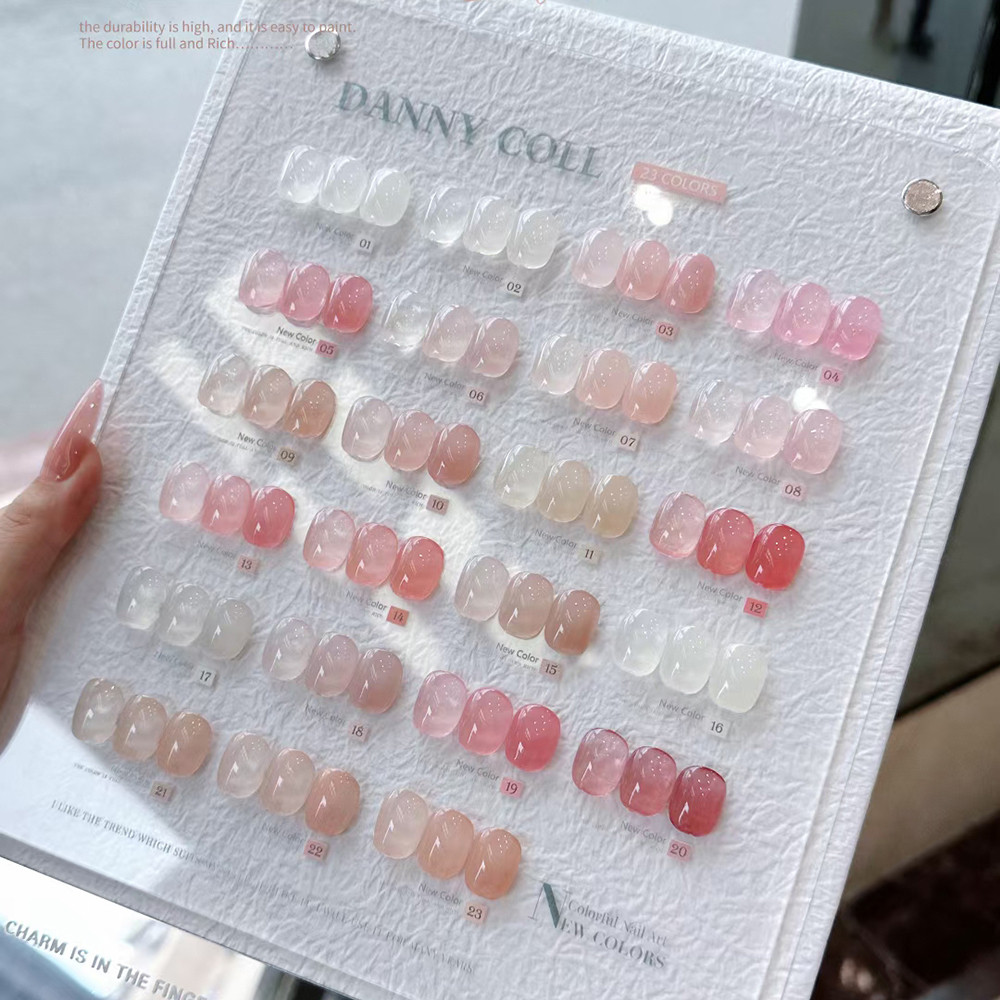 High Quality Nail Gel Polish Kit Hot Sale, Nude Natural Pink Jelly Pink Semi-transparent Self Leveling 15ml