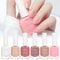 6Pcs Water-Based Nail Polish Set, 10ml Nude Red Pink Peel-Off Nail Art, Air-Dry Polish Kit for Manicure