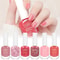 6Pcs Water-Based Nail Polish Set, 10ml Nude Red Pink Peel-Off Nail Art, Air-Dry Polish Kit for Manicure