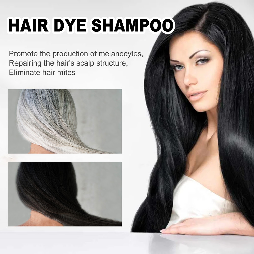 EELHOE Brown Hair Dyeing Shampoo, Lasting Coloring, Deeply Nourishing Formula to Reduce Breakage, Promote Scalp Health