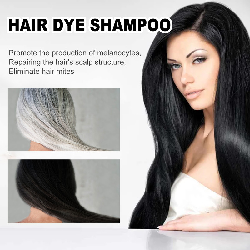 EELHOE Brown Hair Dyeing Shampoo, Lasting Coloring, Deeply Nourishing Formula to Reduce Breakage, Promote Scalp Health