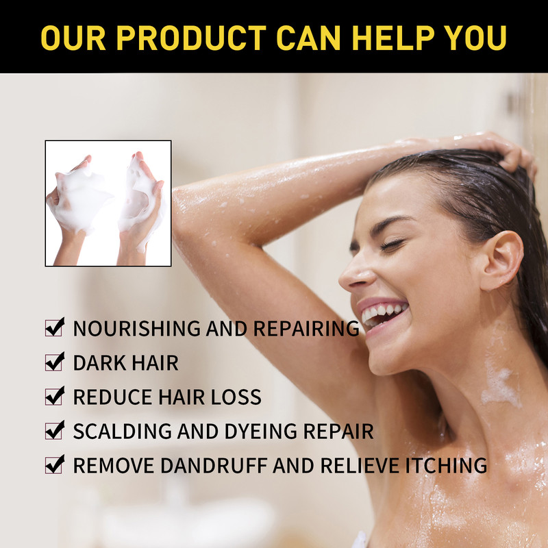EELHOE Brown Hair Dyeing Shampoo, Lasting Coloring, Deeply Nourishing Formula to Reduce Breakage, Promote Scalp Health