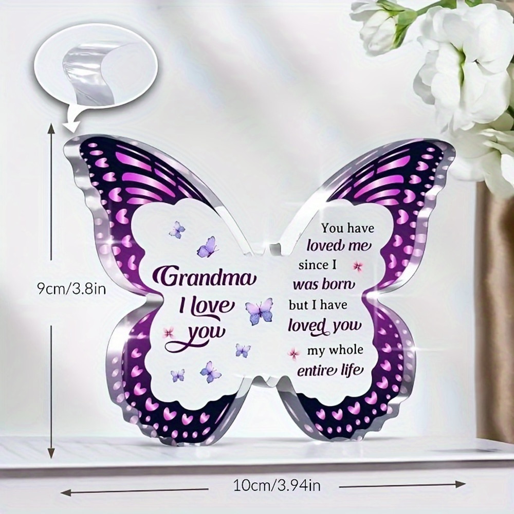 Butterfly Shaped Acrylic Keepsake, Unique Birthday Gift Ideas, Gifts for Mom Grandma Sister Daughter Christmas
