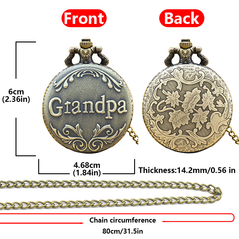 The Greatest Pocket Watch Necklace For Grandpa Dad Gifts Vintage Quartz Pocket Watches With Chain R 5