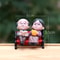 Sweety Lovers Old Couple Ornament Mini Couple Figures Grandma Grandpa Fairy Garden Figurines Miniat 2
