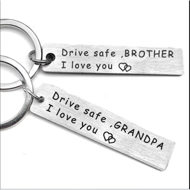 I Love You Keychain For Trucker Grandpa Drive Safe Keychains With Wing Pendant Gift For Grandma Gra 0