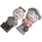 2pcs Resin Elderly Couple Statue, Traveling Grandparents Figurine, Loving Grandma Grandpa Desktop Ornament Home Garden