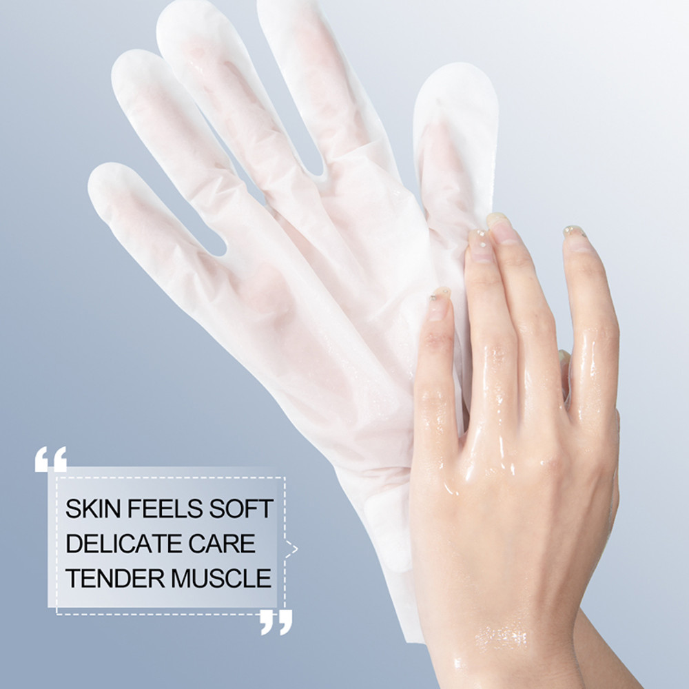 SADOER Goat Milk Moisturizing Hand Mask, Whitening & Nourishing Anti-Aging Hydrating Hand Gloves for Ultimate Skin Care
