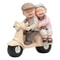Wedding Anniversary Old Couple Figurine Grandparents Gift, Him and Her Together Resin Statue for Desk Fireplace Decor