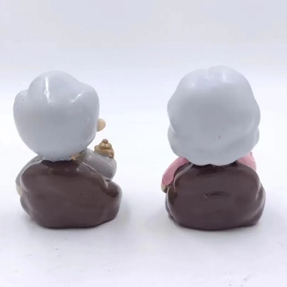 2025 Year of the Snake Spring Festival Gift, Grandparents Sofa Doll Ornaments, Elderly Bedroom Resin Crafts Gifts