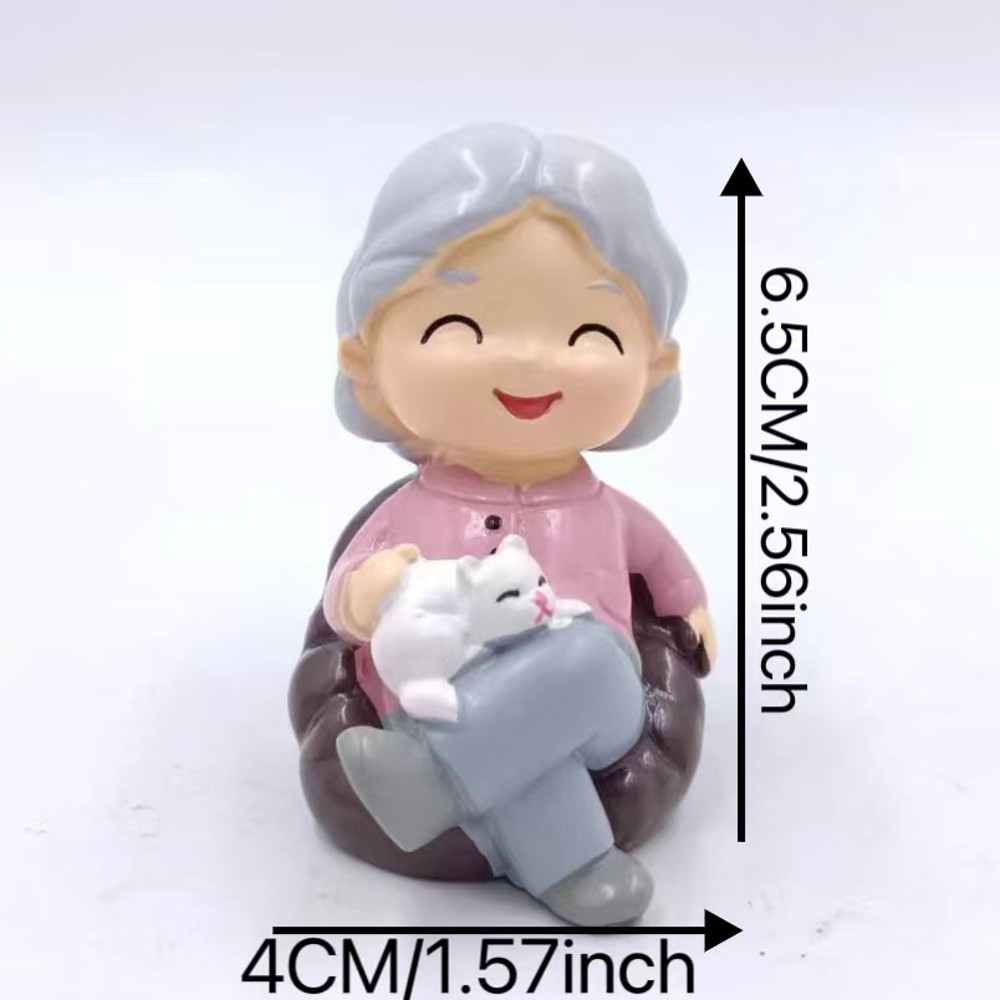 2025 Year of the Snake Spring Festival Gift, Grandparents Sofa Doll Ornaments, Elderly Bedroom Resin Crafts Gifts