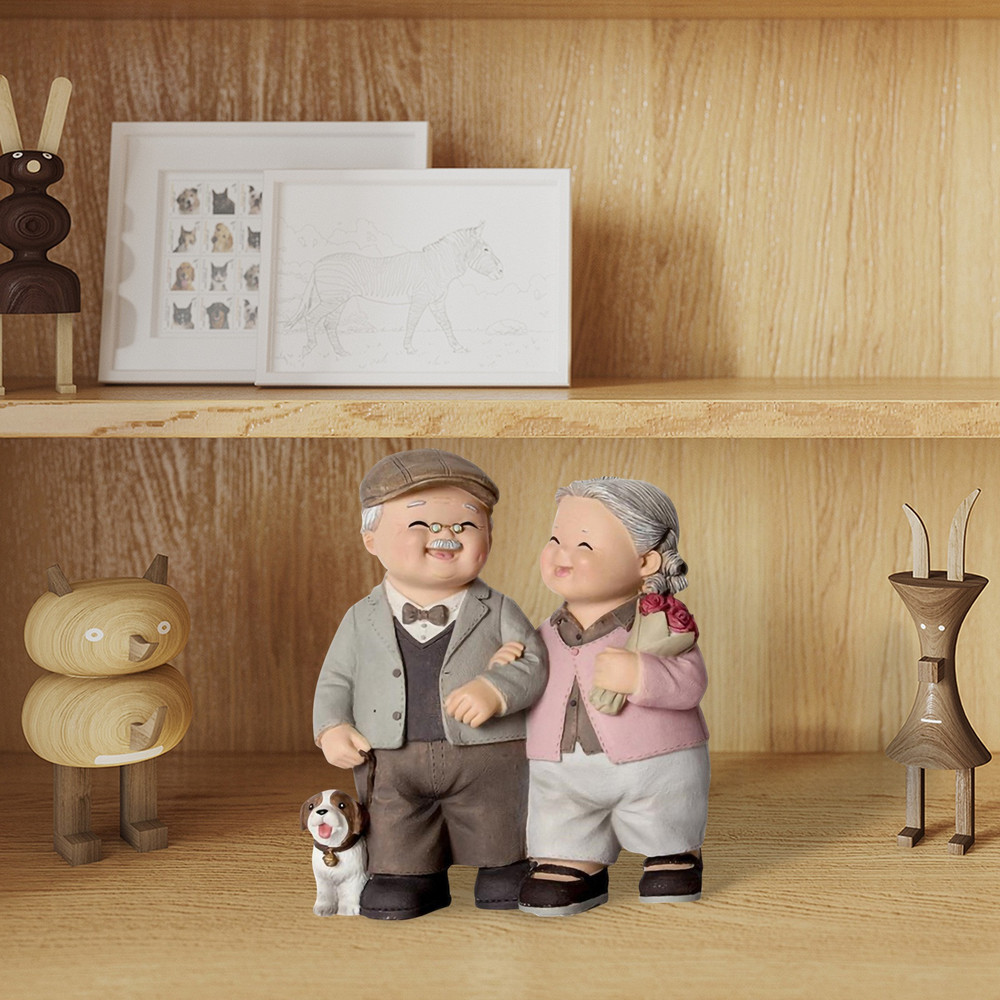 Elderly Couple Statue Garden Decorations Grandparents And Parents Anniversary Wedding Gift Elderly  3