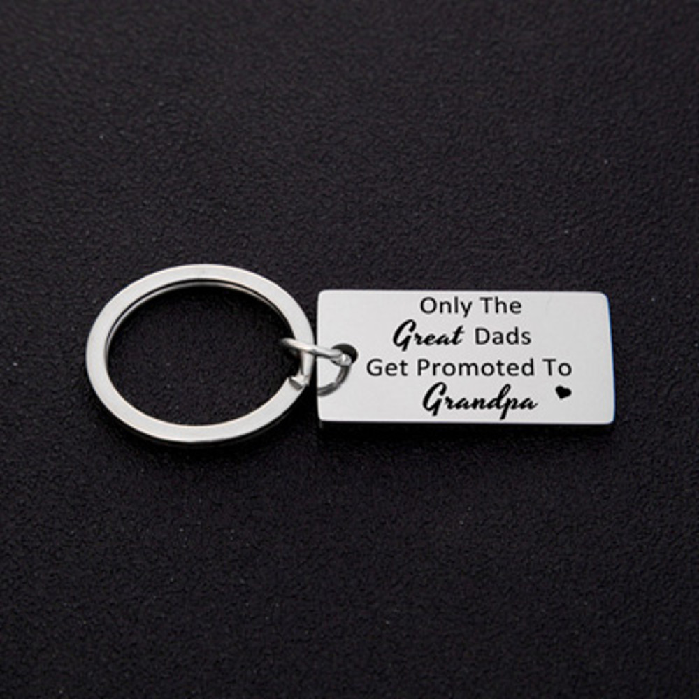 Gift From Kids, Only The Great Moms Get Promoted To Grandma Grandpa Keychain, Soon To Be Grandma Grandpa