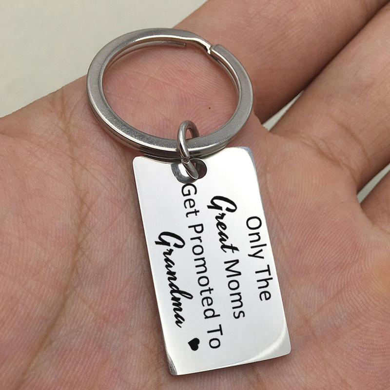 Gift From Kids, Only The Great Moms Get Promoted To Grandma Grandpa Keychain, Soon To Be Grandma Grandpa