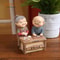 Resin Happy Old Couple Home Decor, Old Father and Mother Figurine, Grand Parents Wedding Anniversary Gifts