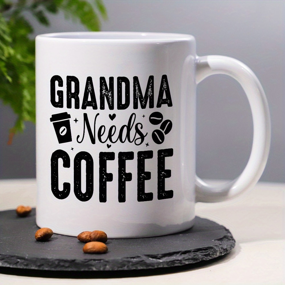 Funny Grandma Needs Coffee Mug 11oz Ceramic Cup Cute Grandparent Gift Idea Reusable Coffee Cup For 0