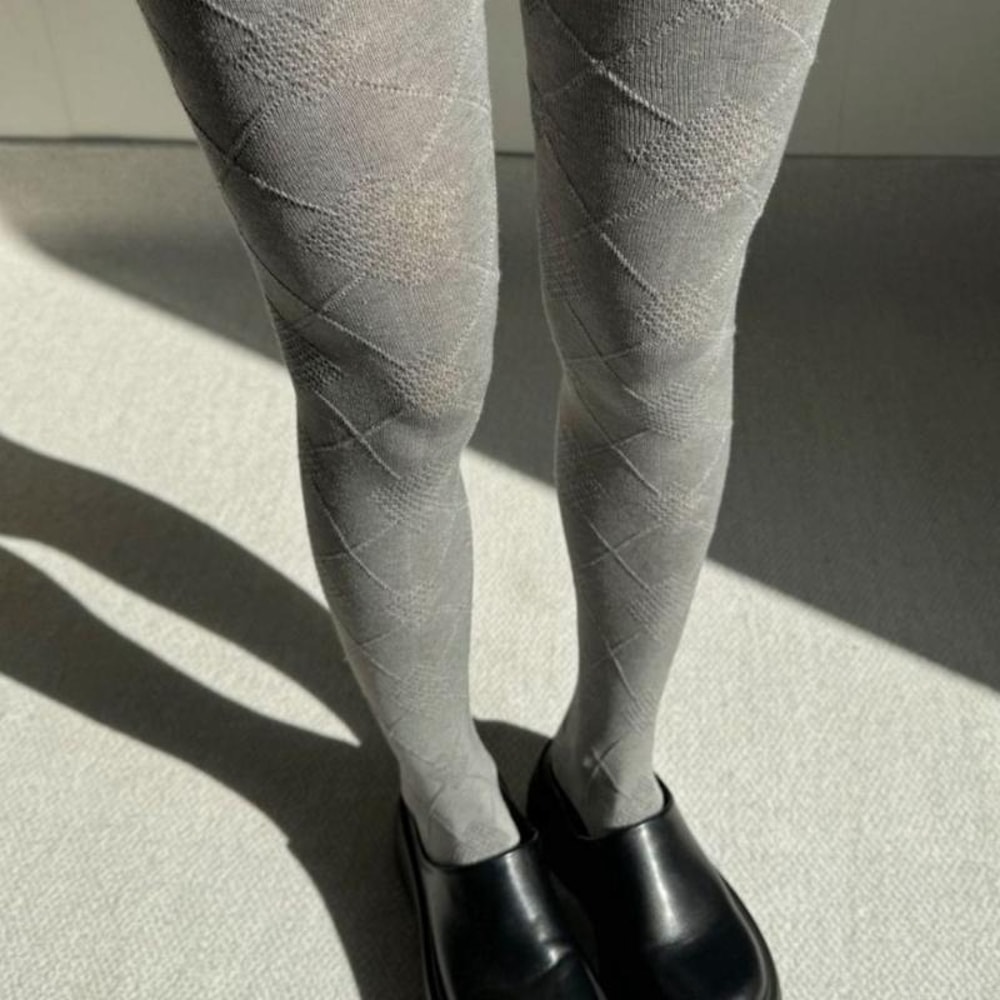 Fashion Forward Women Tights Vintage Argyle Patterned Cotton Leggings Pantyhose Opaque Stockings Ho 0