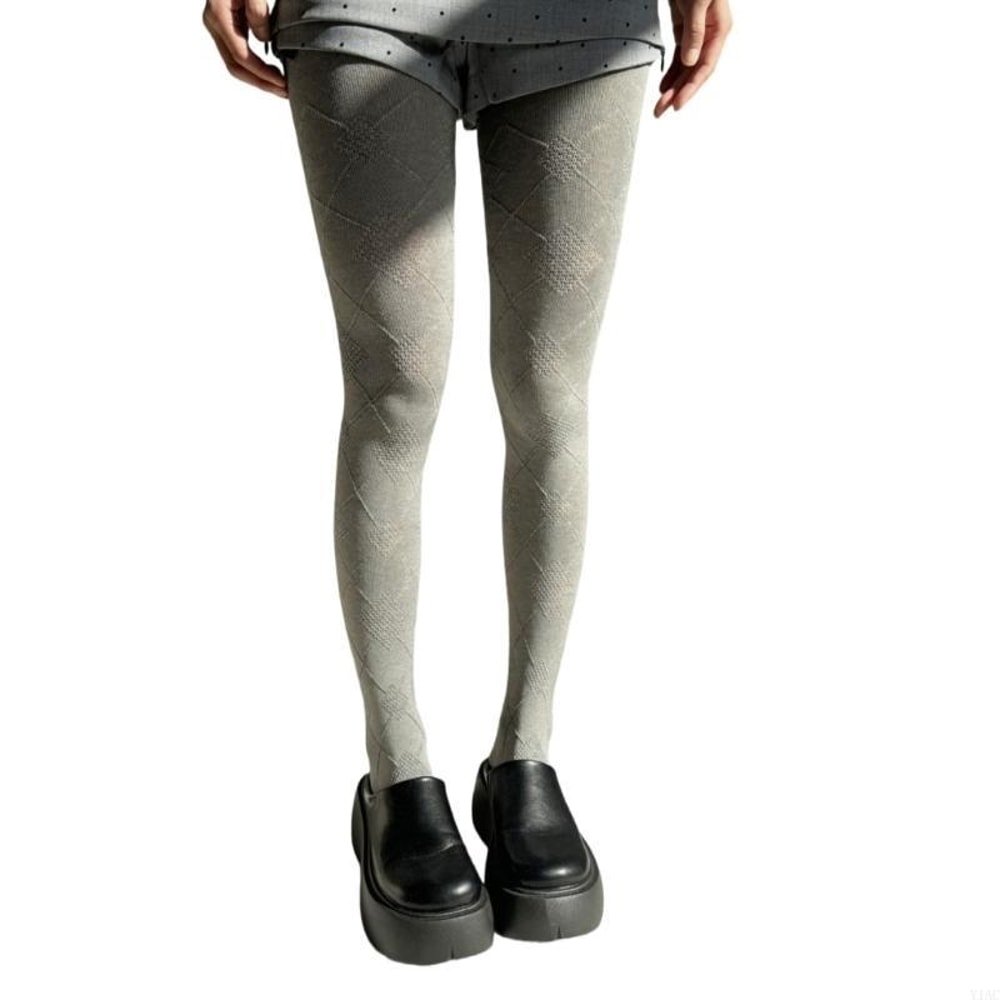 Fashion Forward Women Tights Vintage Argyle Patterned Cotton Leggings Pantyhose Opaque Stockings Ho 6