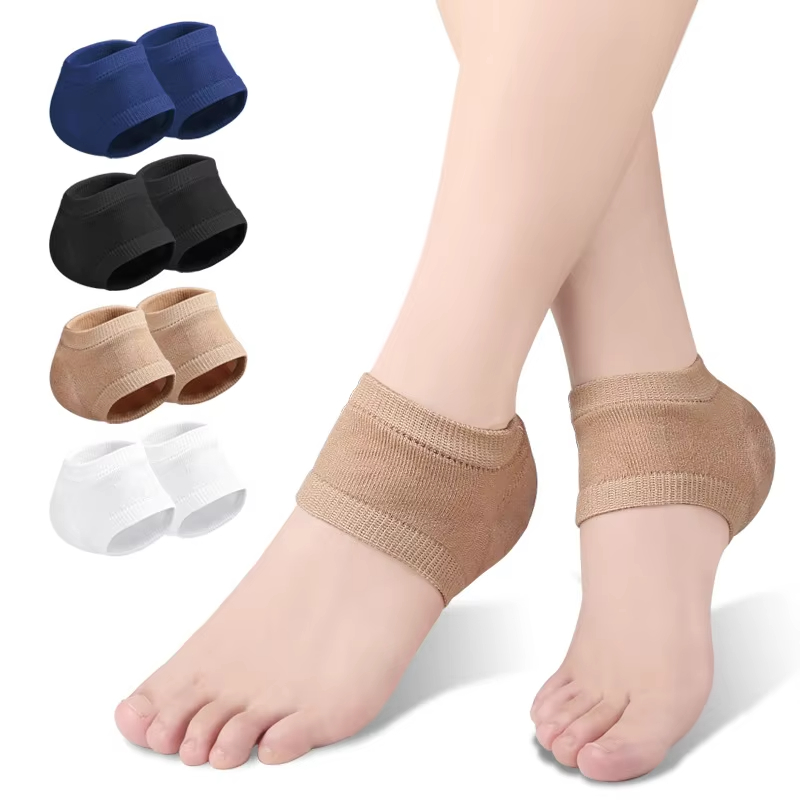 Gel Silicone Heel Protectors, Heel Pads & Cups for Plantar Fasciitis Support, Foot Care, Skin Repair