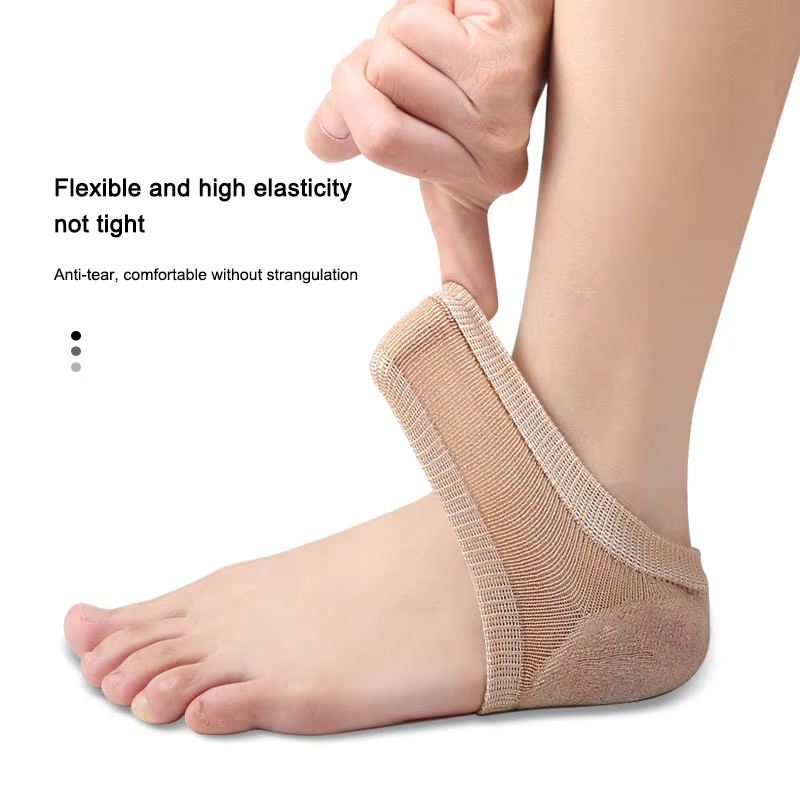 Gel Silicone Heel Protectors, Heel Pads & Cups for Plantar Fasciitis Support, Foot Care, Skin Repair