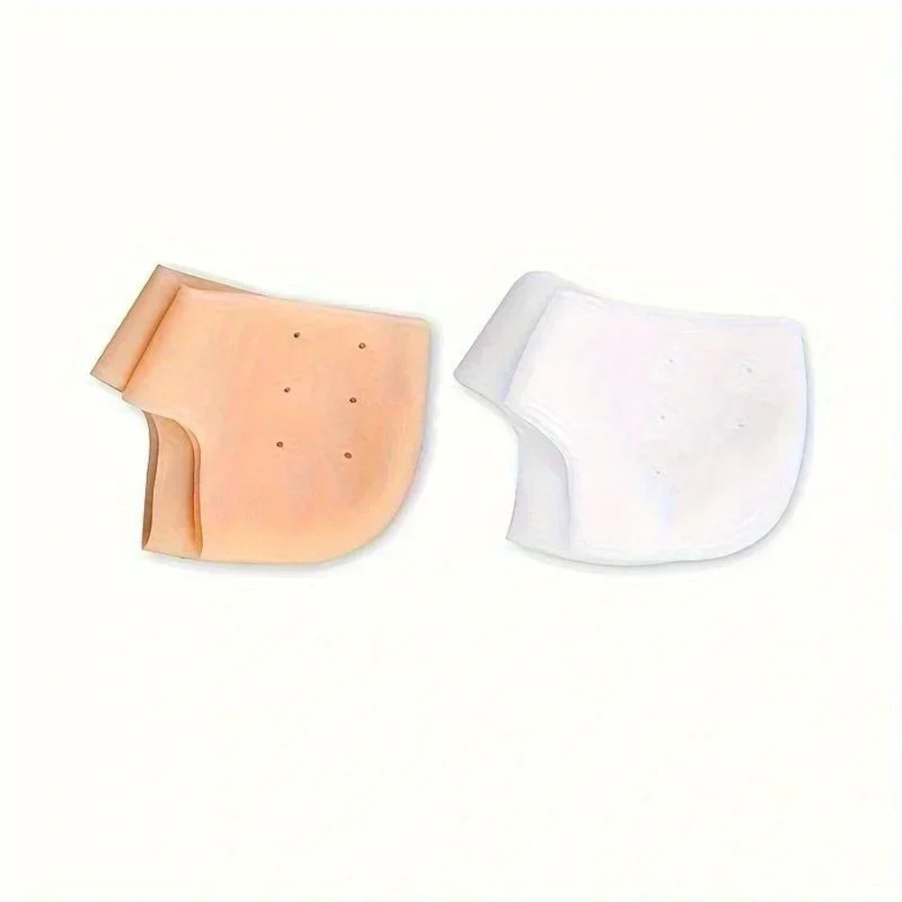 1 Pair Silicone Rubber Gel Socks, Anti Cracking Heel, Elastic Moisturizing Foot Care Socks, Silicone Heel Protection