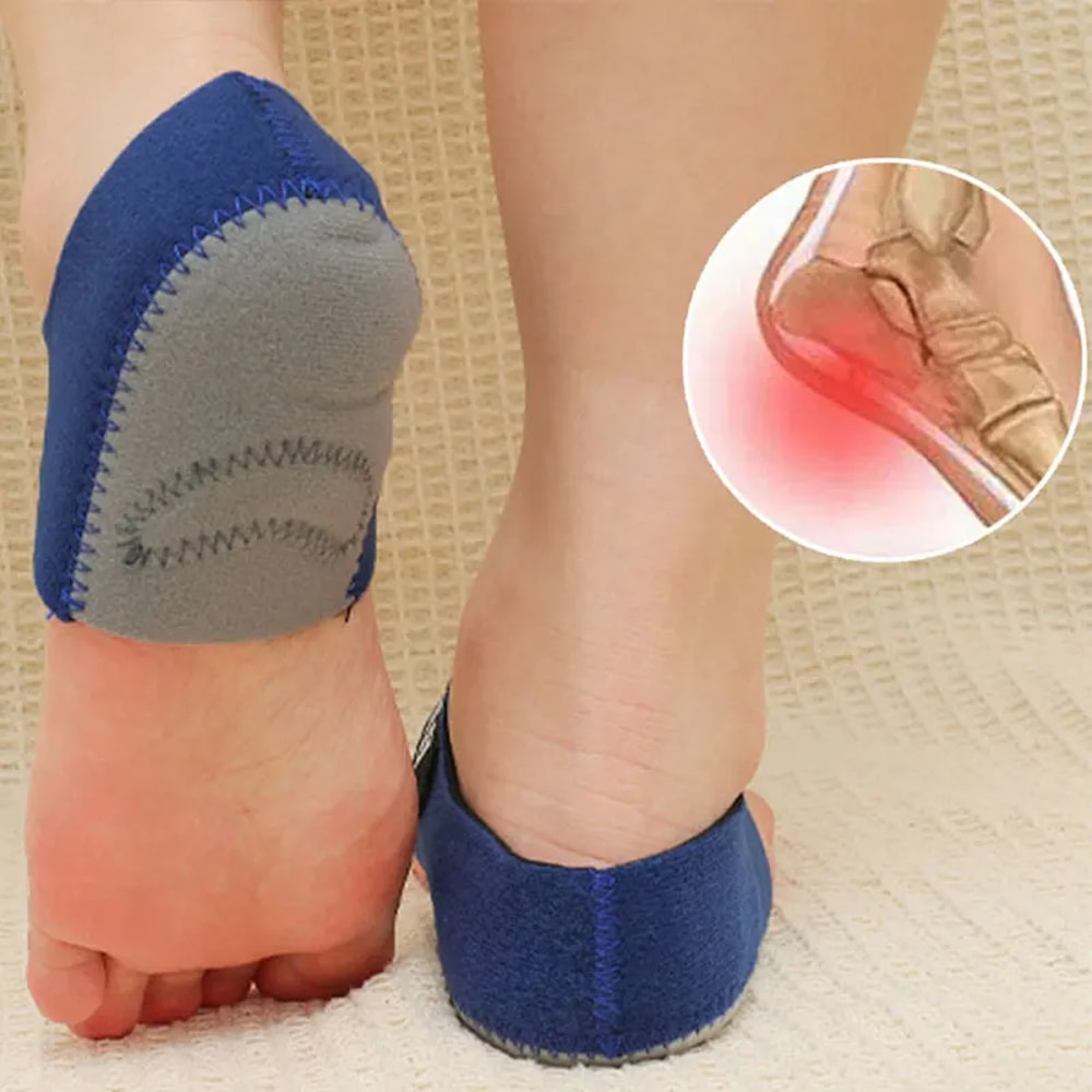 Plantar Fasciitis Silicone Heel Protector, U-Cup Shock Absorption Sleeve for Spur Relief, Pain-Free Walking Half-Yard