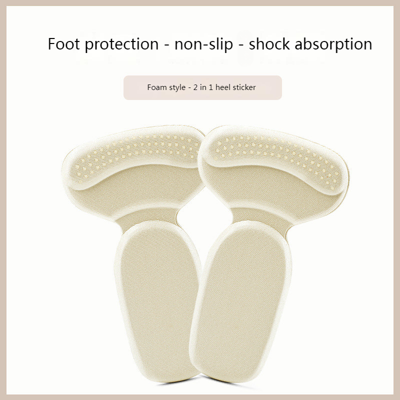 T Shape Sponge Heel Stickers Shoe Cushion Heel Protector for Shoes, High Heels Inserts, Heel Pads, Shoe Adjuster, Women