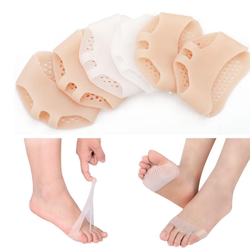Silicone Heel Protectors Metatarsal Pads, Forefoot Gel Heel Pad for Plantar Fasciitis, Foot Pain Relief, Prevention
