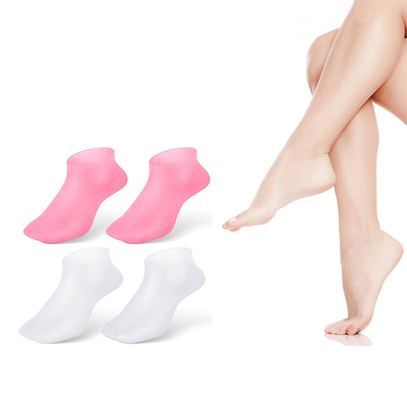 1 Pair Silicone Anti Crack Foot Mask Prevents Dryness, Foot Spa Mask Pedicure Socks Moisturizing Gloves for Feet Care