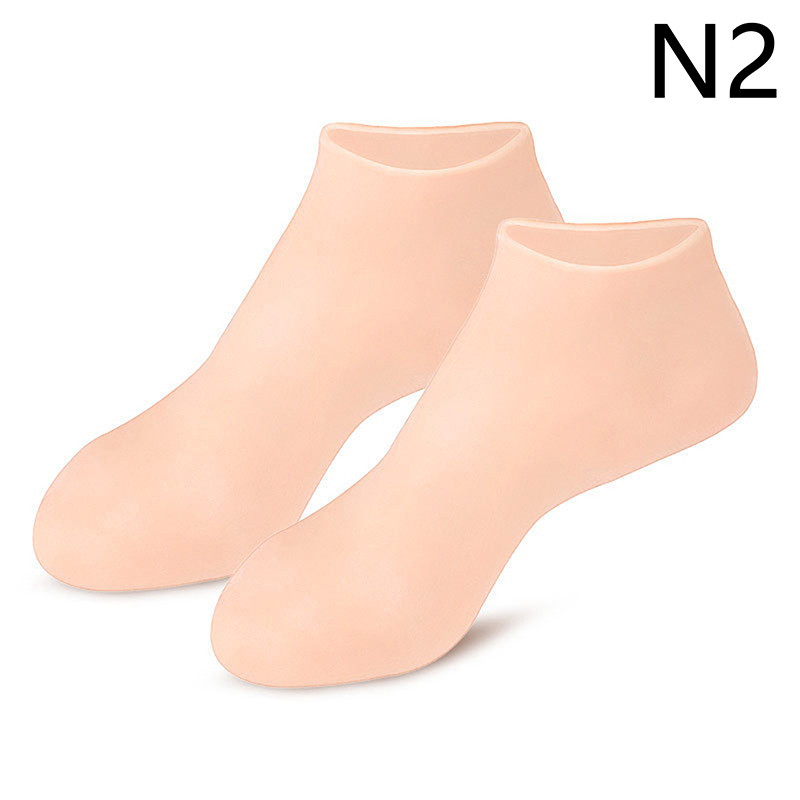 1 Pair Silicone Anti Crack Foot Mask Prevents Dryness, Foot Spa Mask Pedicure Socks Moisturizing Gloves for Feet Care