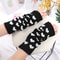 Y2K Woman Leg Warmers, Japanese Lolita Style Knitted Knee Warmers for Girls, Black Heart Pattern Long Socks for Autumn