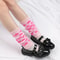 Y2K Woman Leg Warmers, Japanese Lolita Style Knitted Knee Warmers for Girls, Black Heart Pattern Long Socks for Autumn