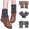Autumn Winter Women's Knitted Wool Socks with Buttons, Fashion Boot Cover Leg Warmers & Foot Warmer